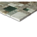 Mother of Pearl Shell Glass Mixed Resin Marble Stone Rhombus Mosaictile Mosaic